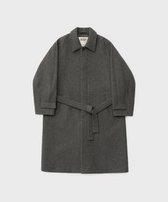 Torre Italian Wool Belted Coat（Charcoal）