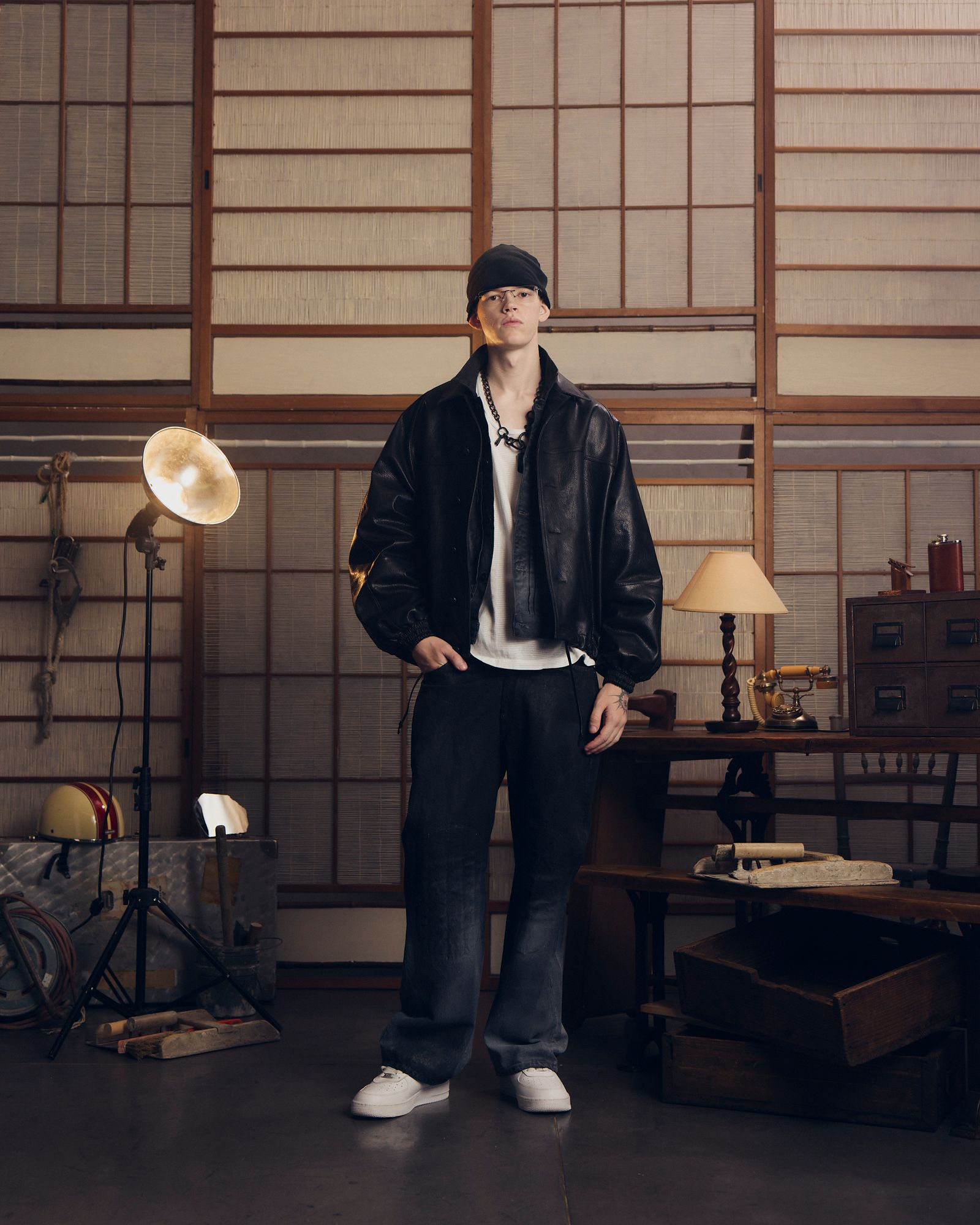 CCU LEATHER FORMAN JACKET（BLACK）