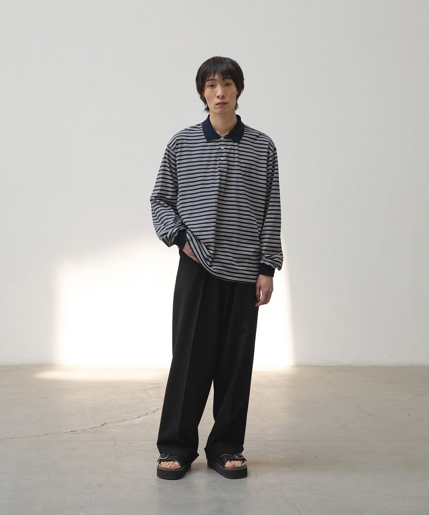 Brief Stripe Rugby TEE(NAVY)