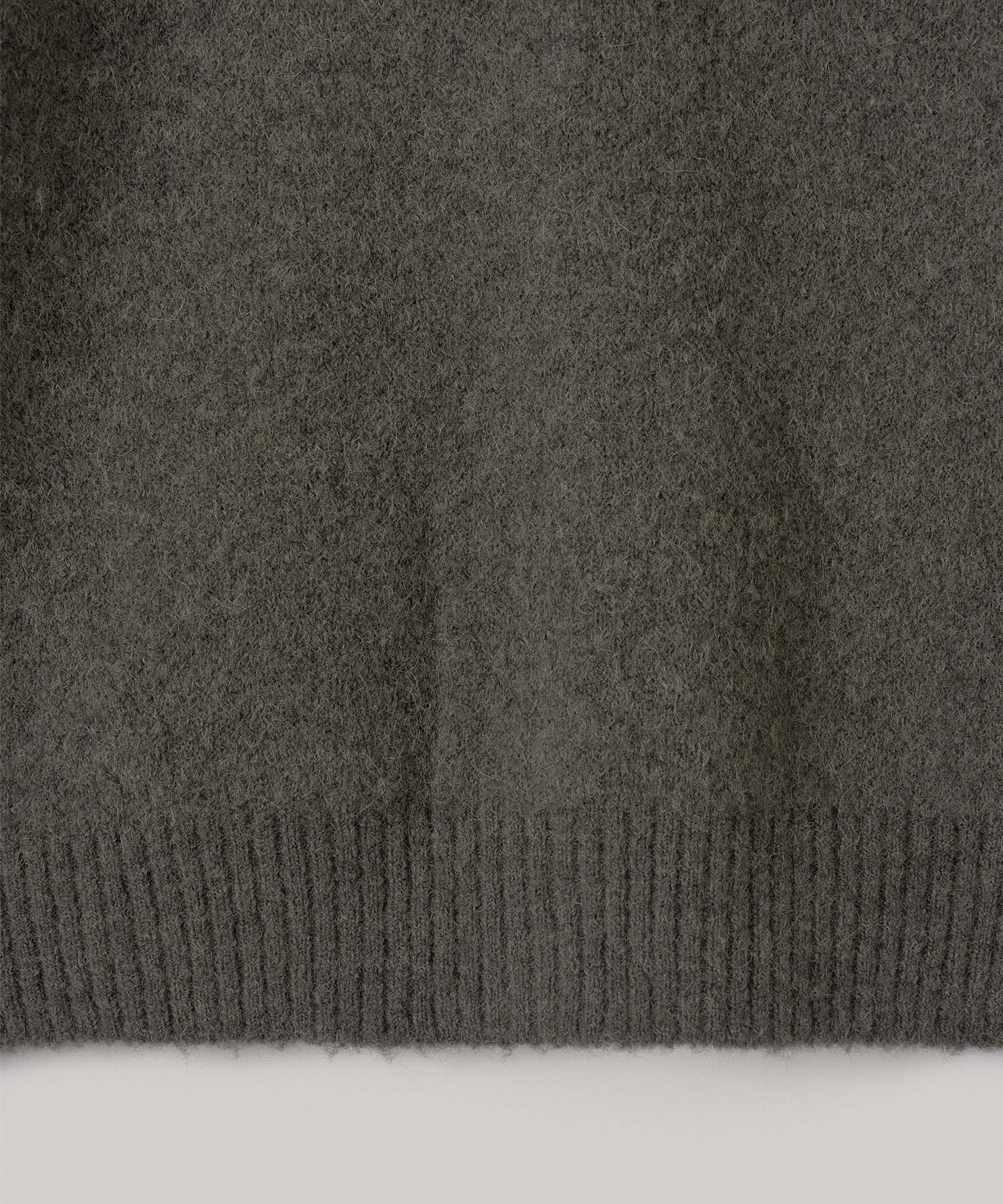 Current Alpaca Roundneck Cardigan（BASALT）