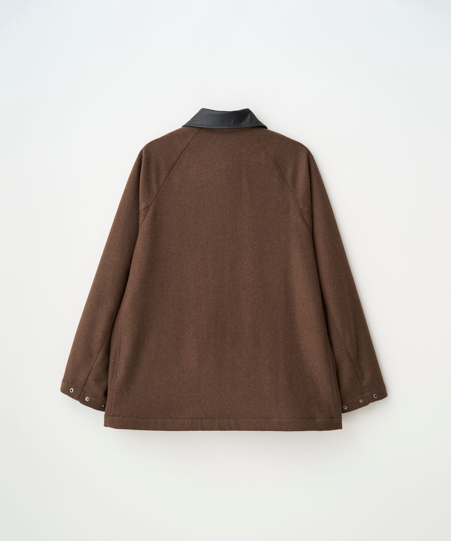 LEATHER COLLAR RIDING JACKET（BROWN）