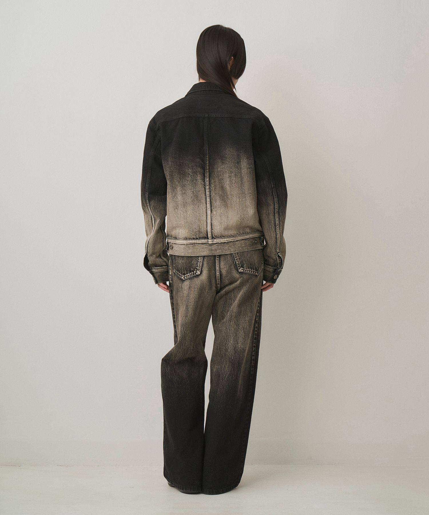 GRADATION DENIM JACKET（FADE BLACK）