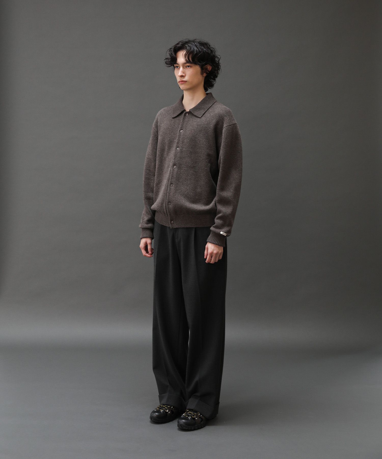 Scape Polo Wool Cardigan（Mole）