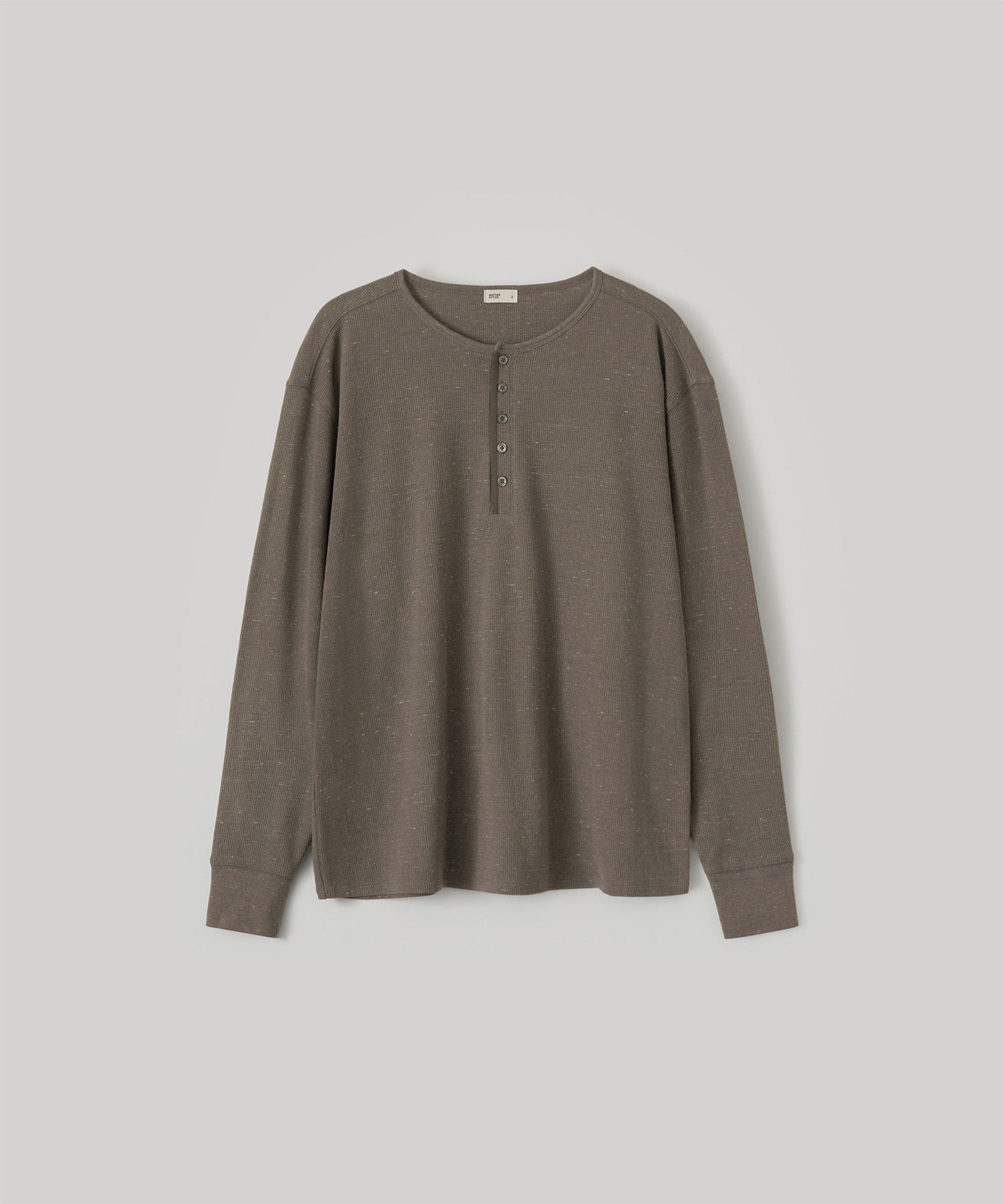 Waffle Henry Pullover（MILD BROWN）