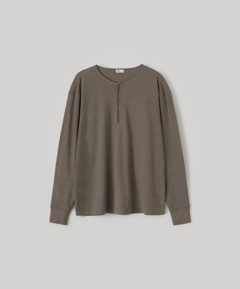 Waffle Henry Pullover（MILD BROWN）