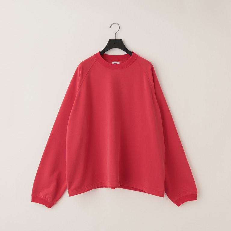 28G Cupro Raglan Pullover（PINK RED）