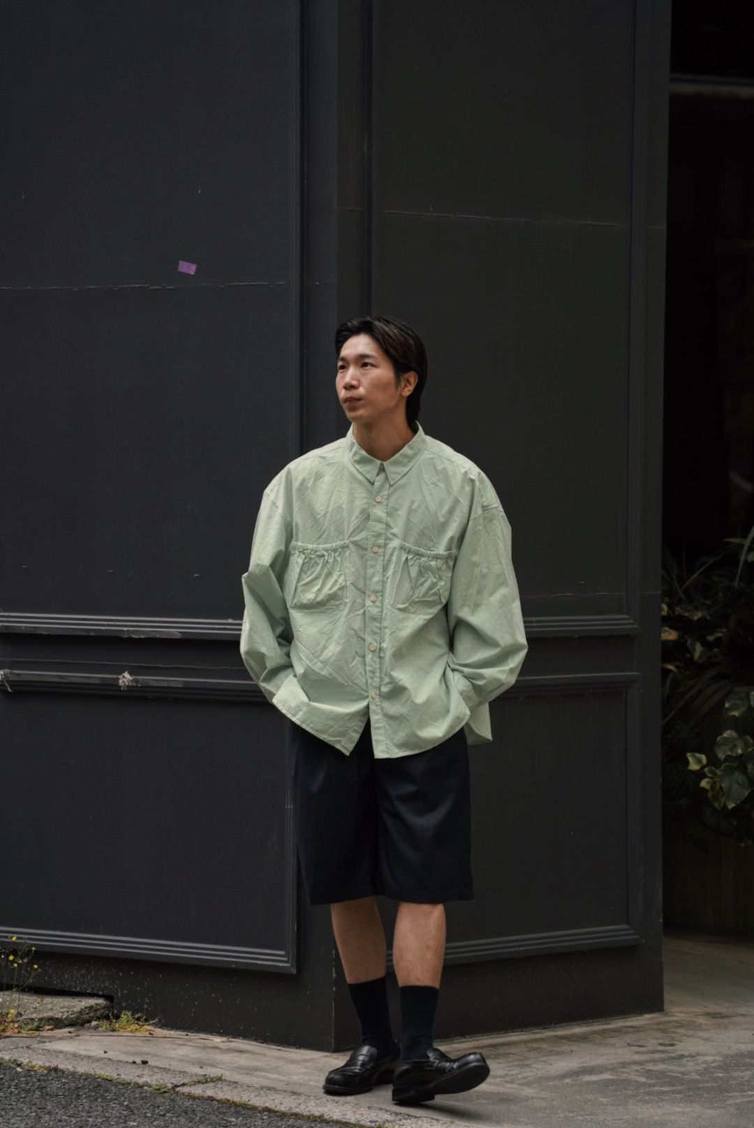refomed WRIST PATCH WIDE SHIRT