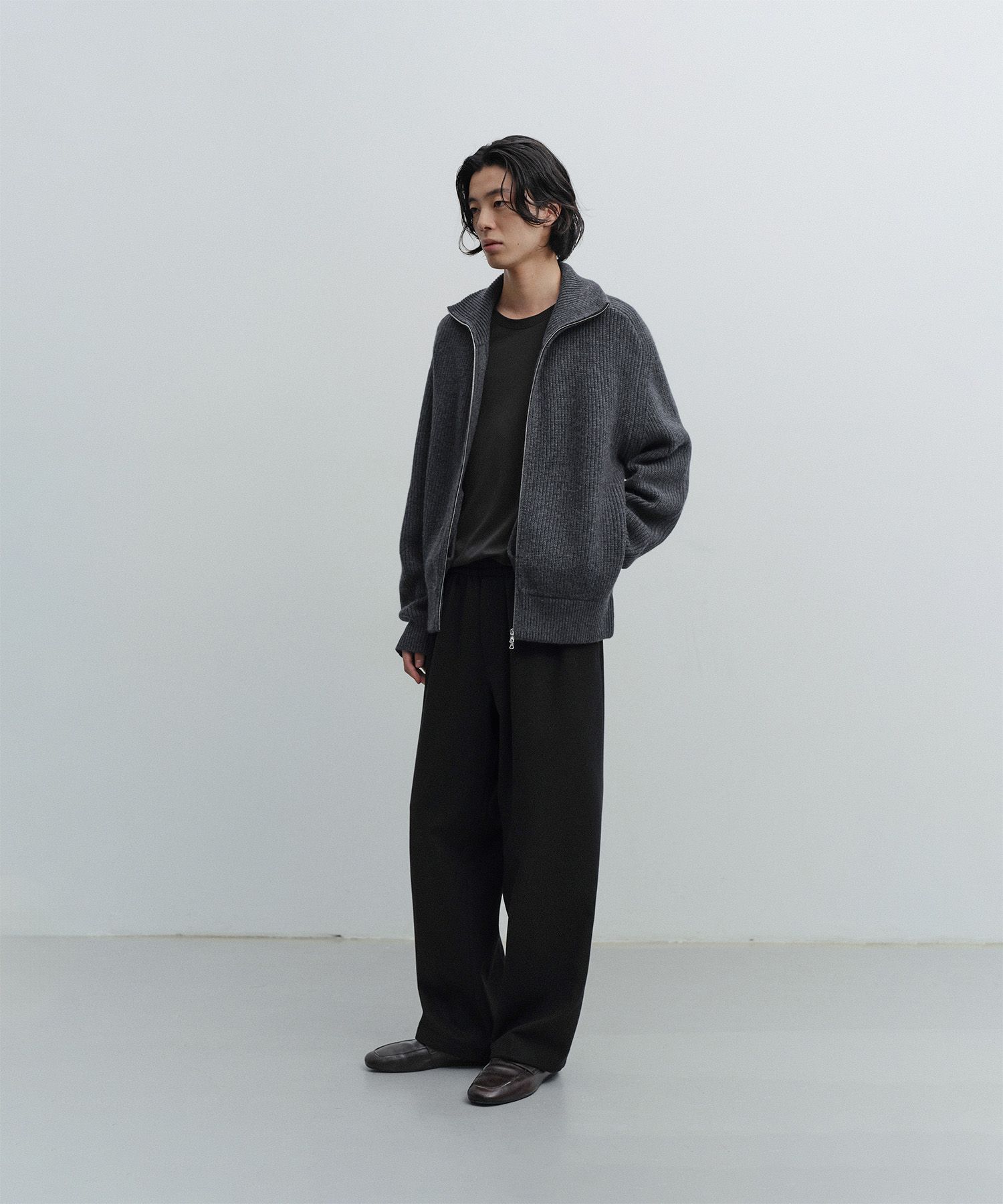 Driving Knit Blouson（HEATHER GRAY）