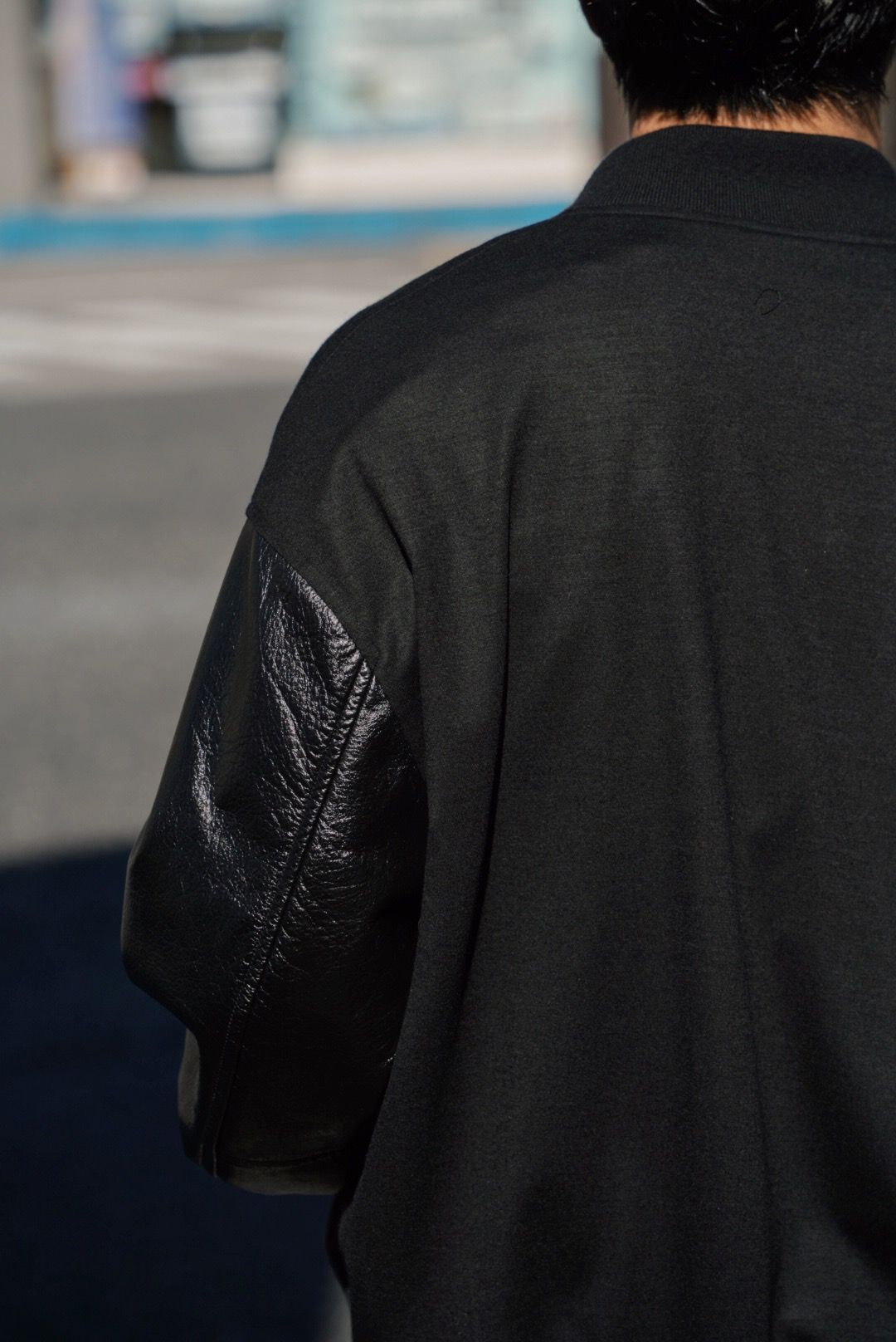 36G Cashmere Wool Leather Blouson（BLACK）