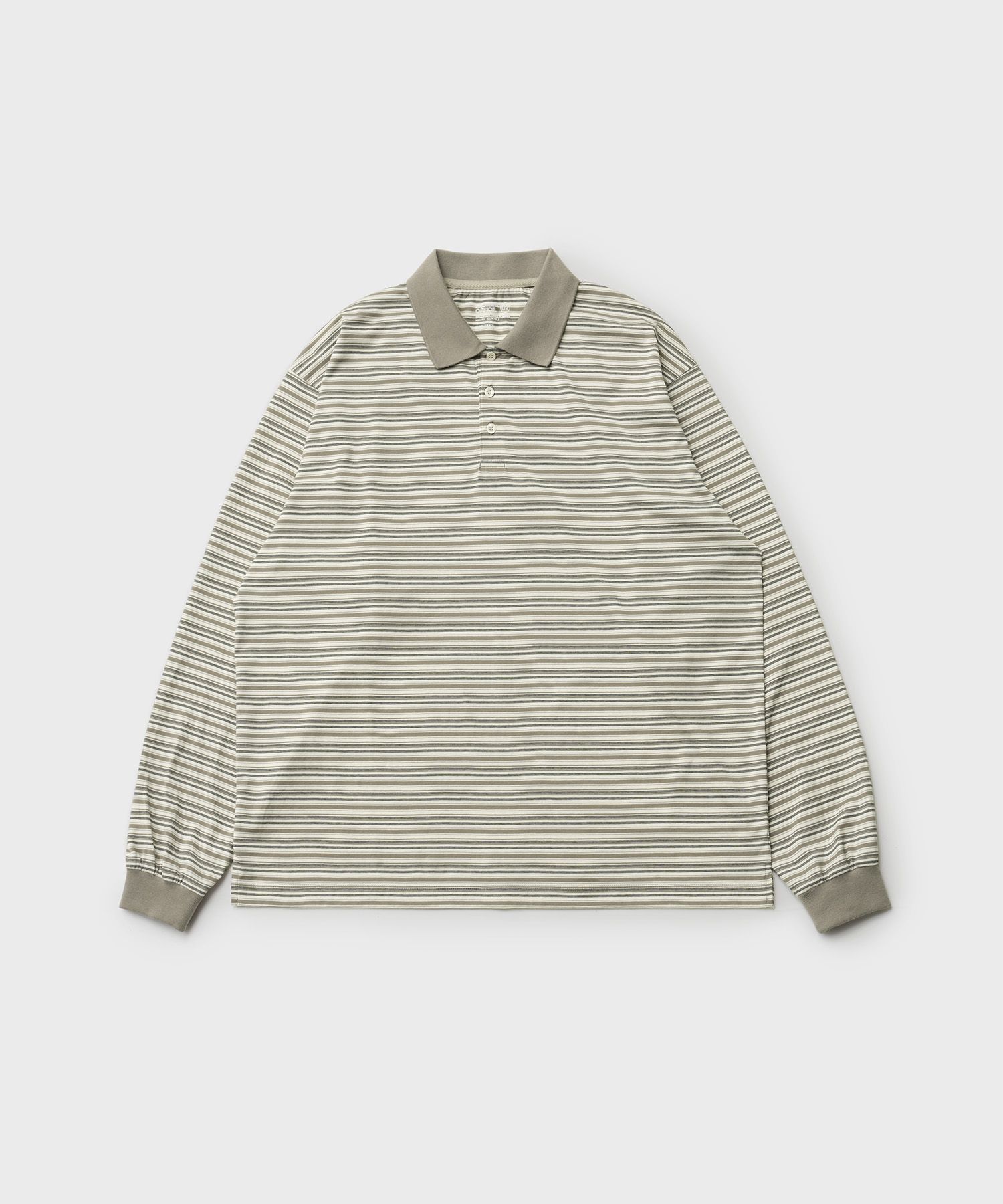 Brief Stripe Rugby TEE(LIGHT KHAKI)