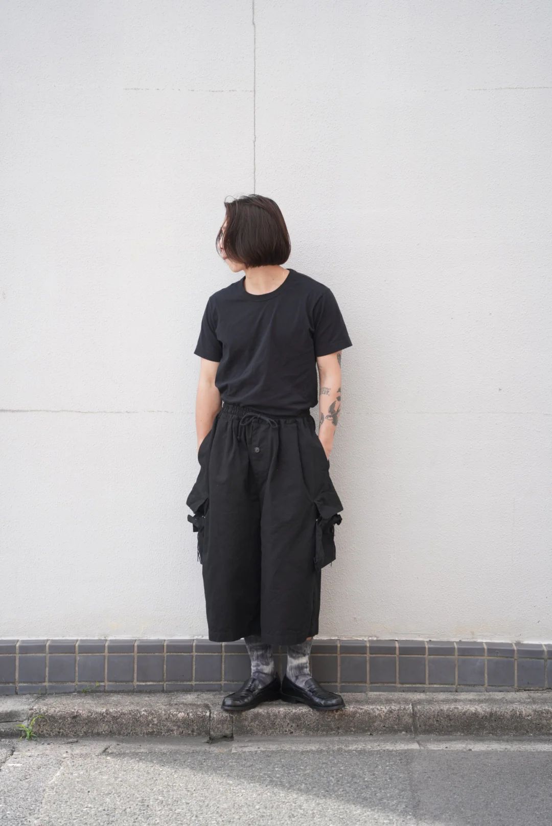 KINCHAKU" DUCK TRUNKS / ハーフパンツ(8分丈) / BLACK