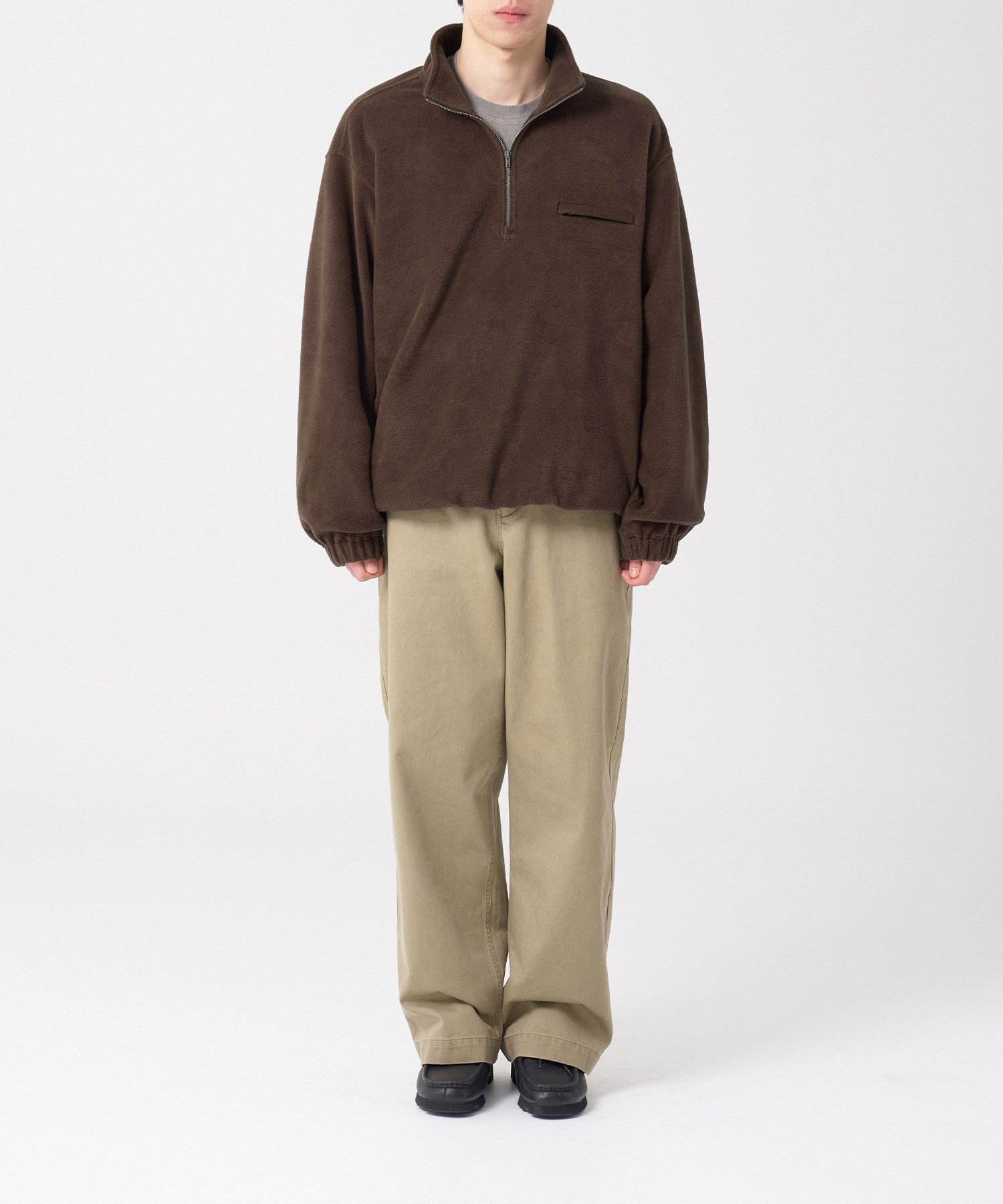 Tourist Fine Fleece Half Zip-up（KHAKI BROWN）