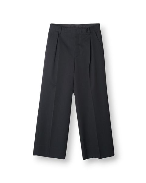 "Sebiro" TUCK PANTS（BLACK STRIPE）