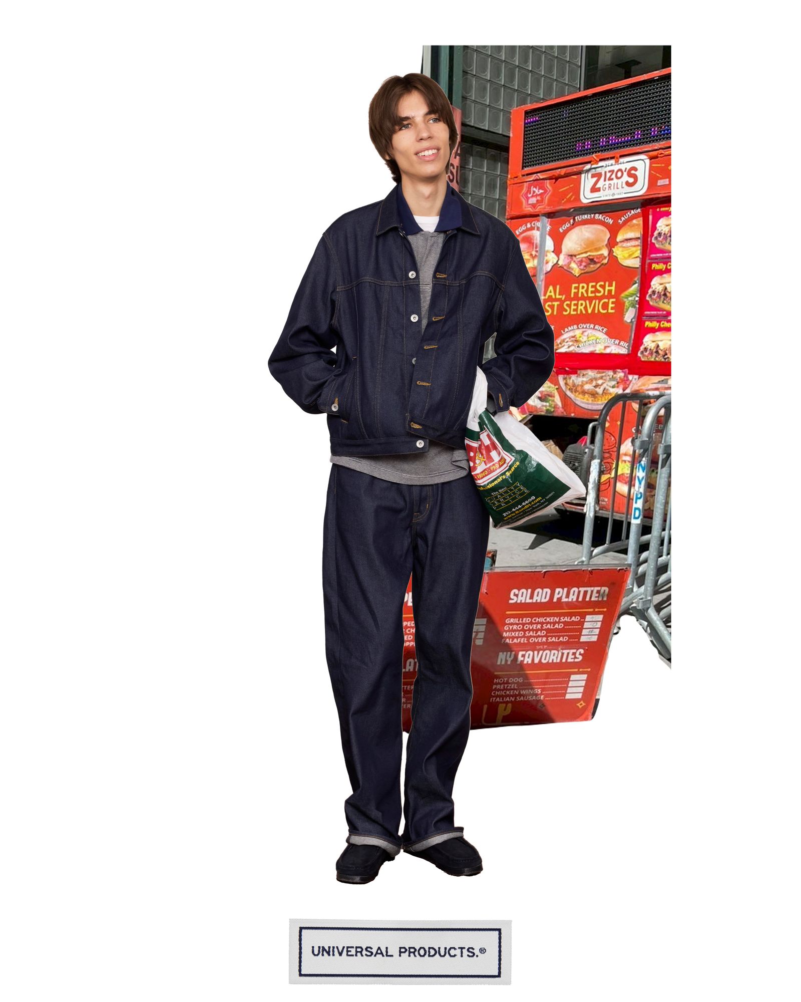 V NECK L/S TSHIRTS（NAVY）