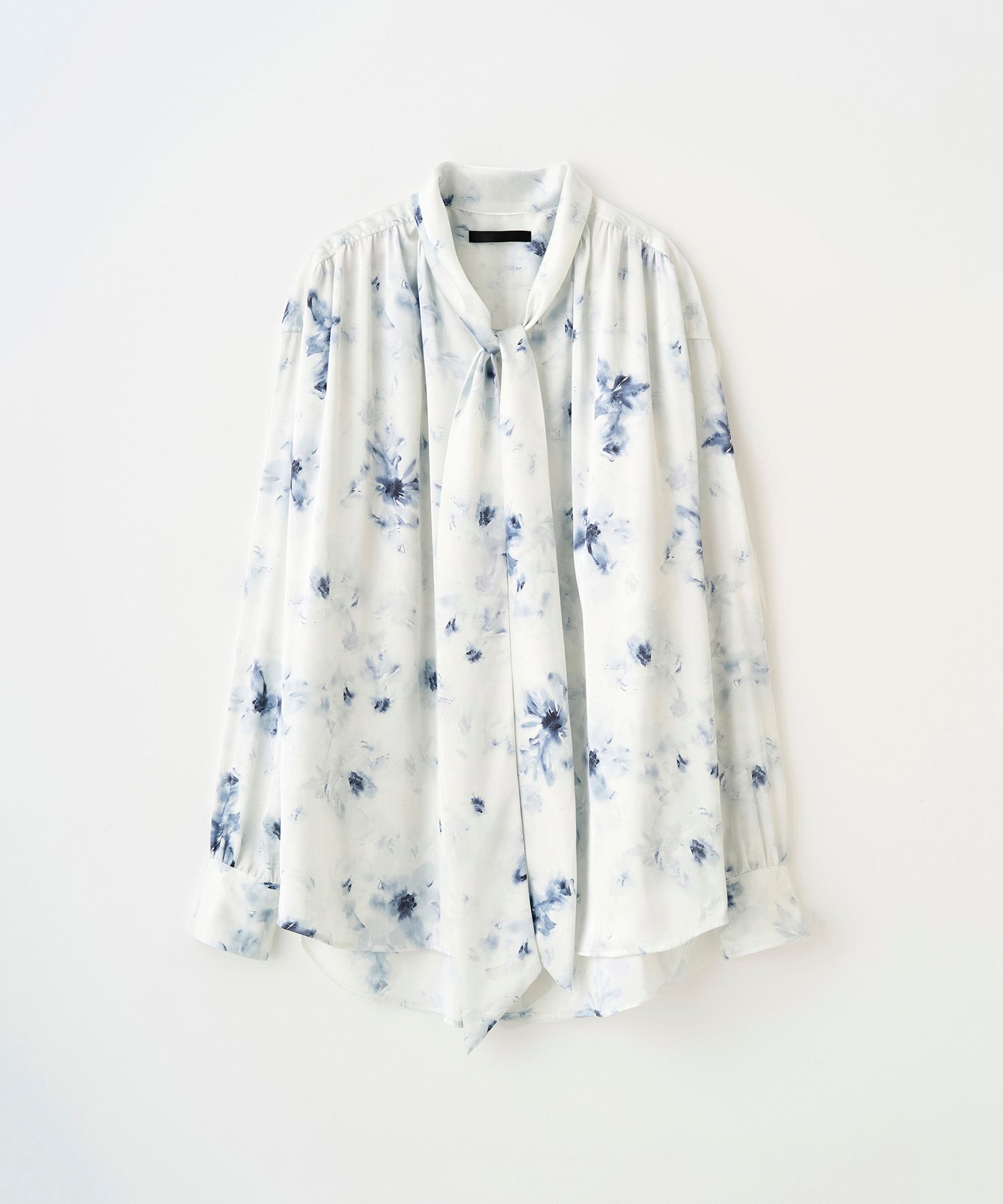 FLORAL BOWTIE SHIRT（WHITE）