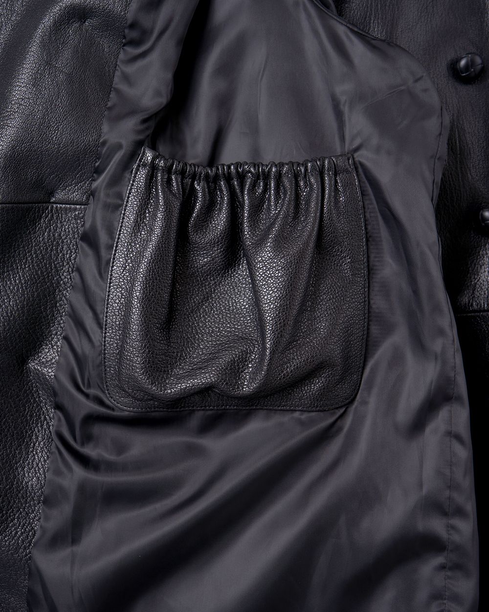 CCU LEATHER FORMAN COAT（BLACK）