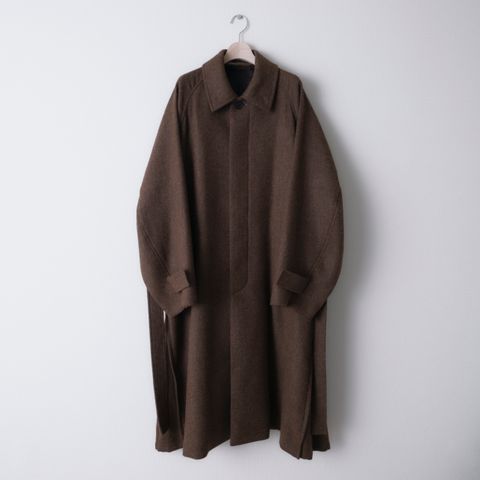 ALPACA OVERSIZE BALMACAN COAT（BROWN）