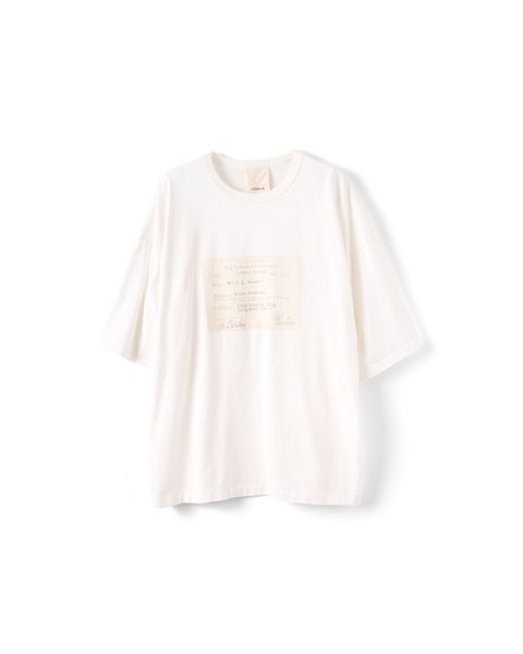 RAILWAY TICKET TEE（WHITE）