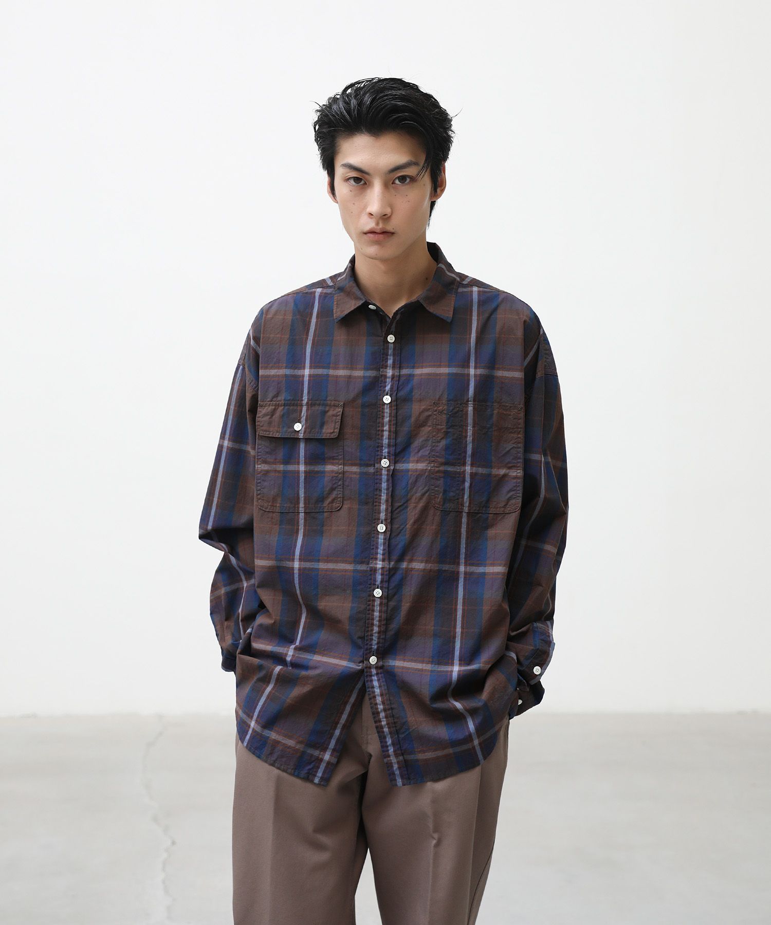 Portland Check Shirt（Brown Blue）