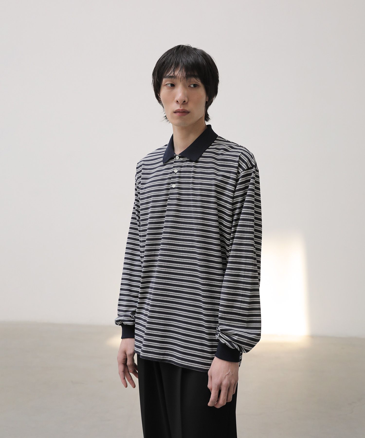 Brief Stripe Rugby TEE(NAVY)