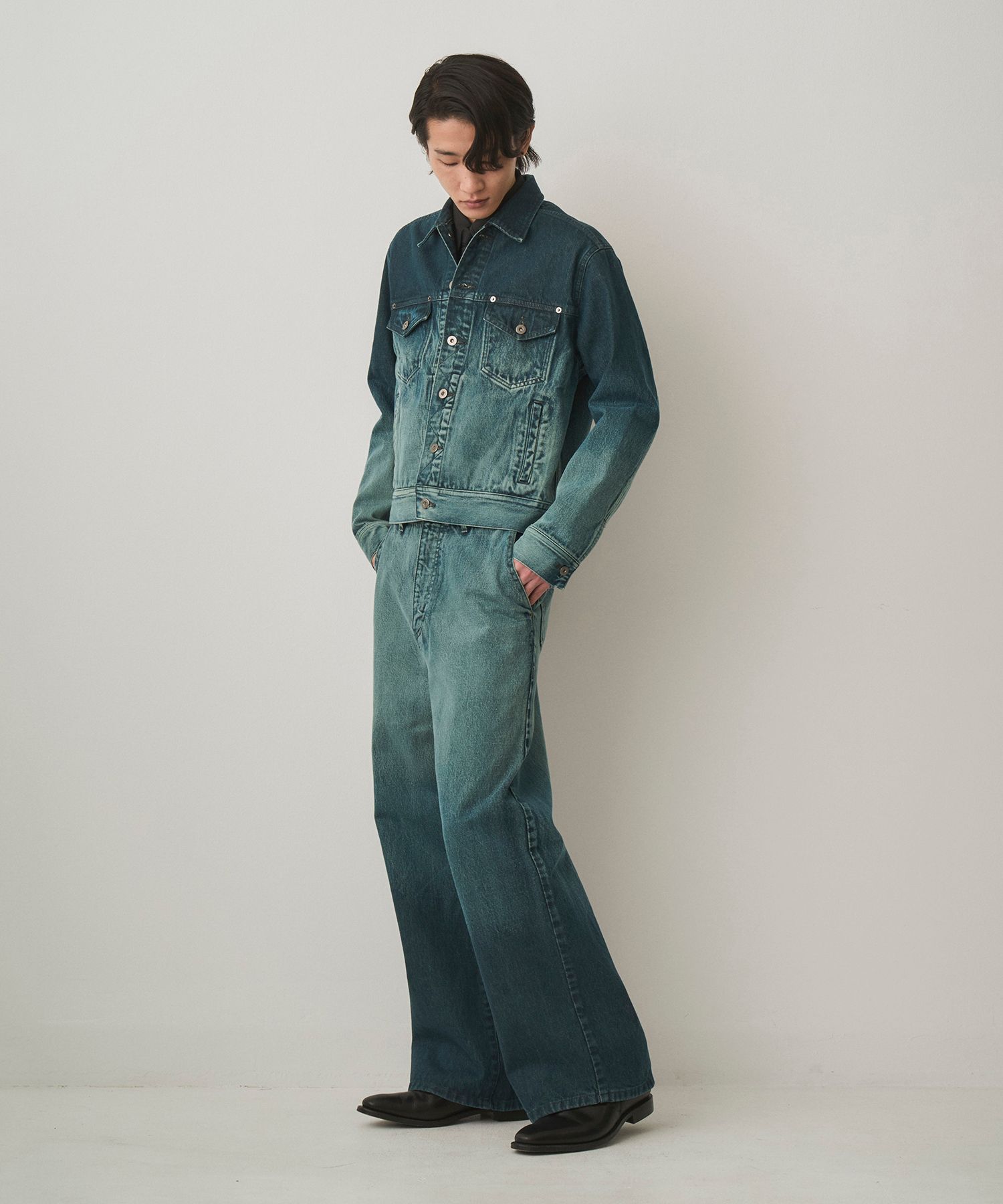 GRADATION DENIM JACKET（STEEL BLUE）