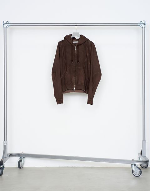 PANELED ZIP UP HOODIE（BROWN）