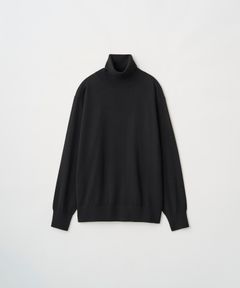 STRUCTURED TURTLENECK KNIT（BLACK）