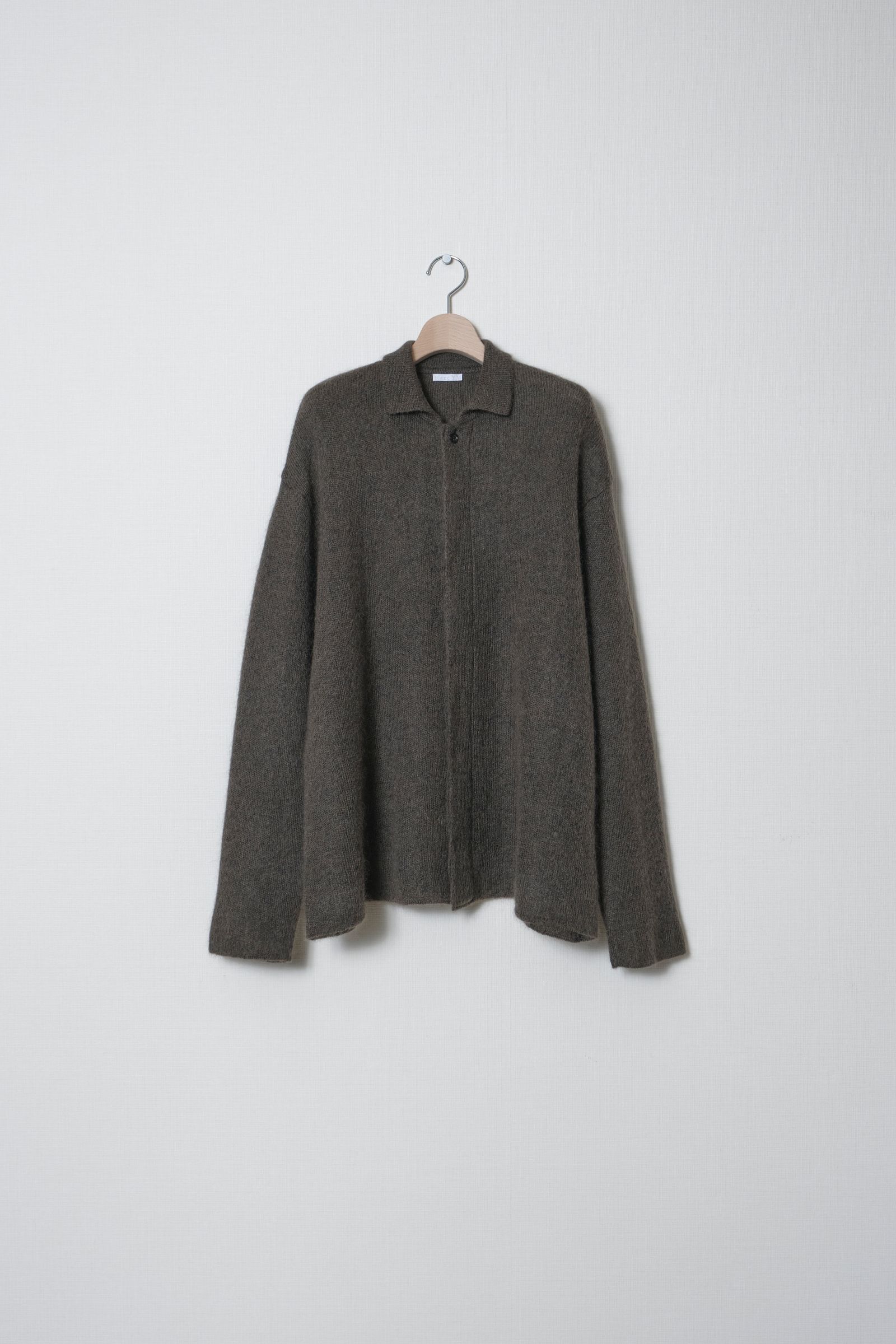 Kid Mohair Knit Shirts（BLACK）