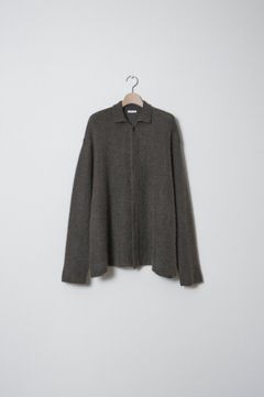 Kid Mohair Knit Shirts（BLACK）