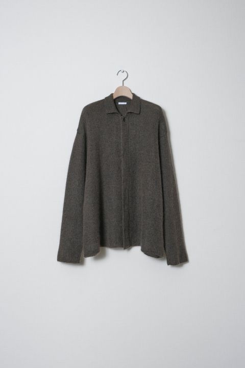 Kid Mohair Knit Shirts（BLACK）