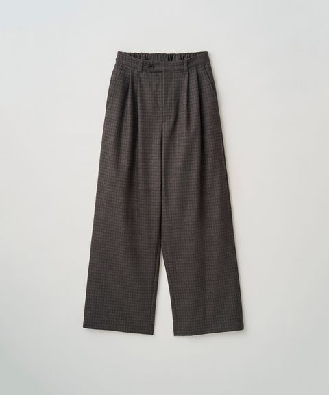 2TUCK WIDE EASY PANTS（BROWN）