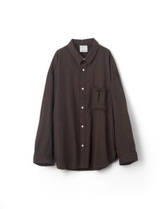 WRIST PATCH WIDE SHIRT "CHECK" / シャツ / BROWN