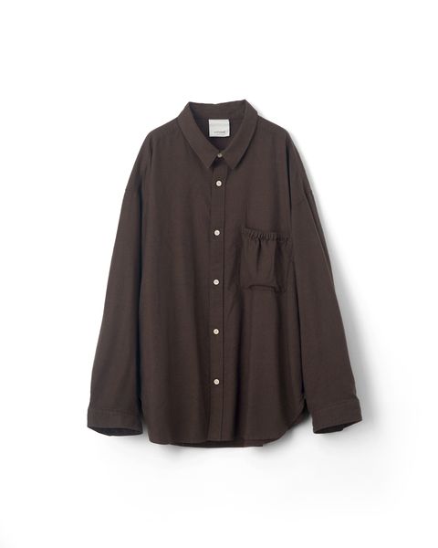 WRIST PATCH WIDE SHIRT "CHECK" / シャツ / BROWN