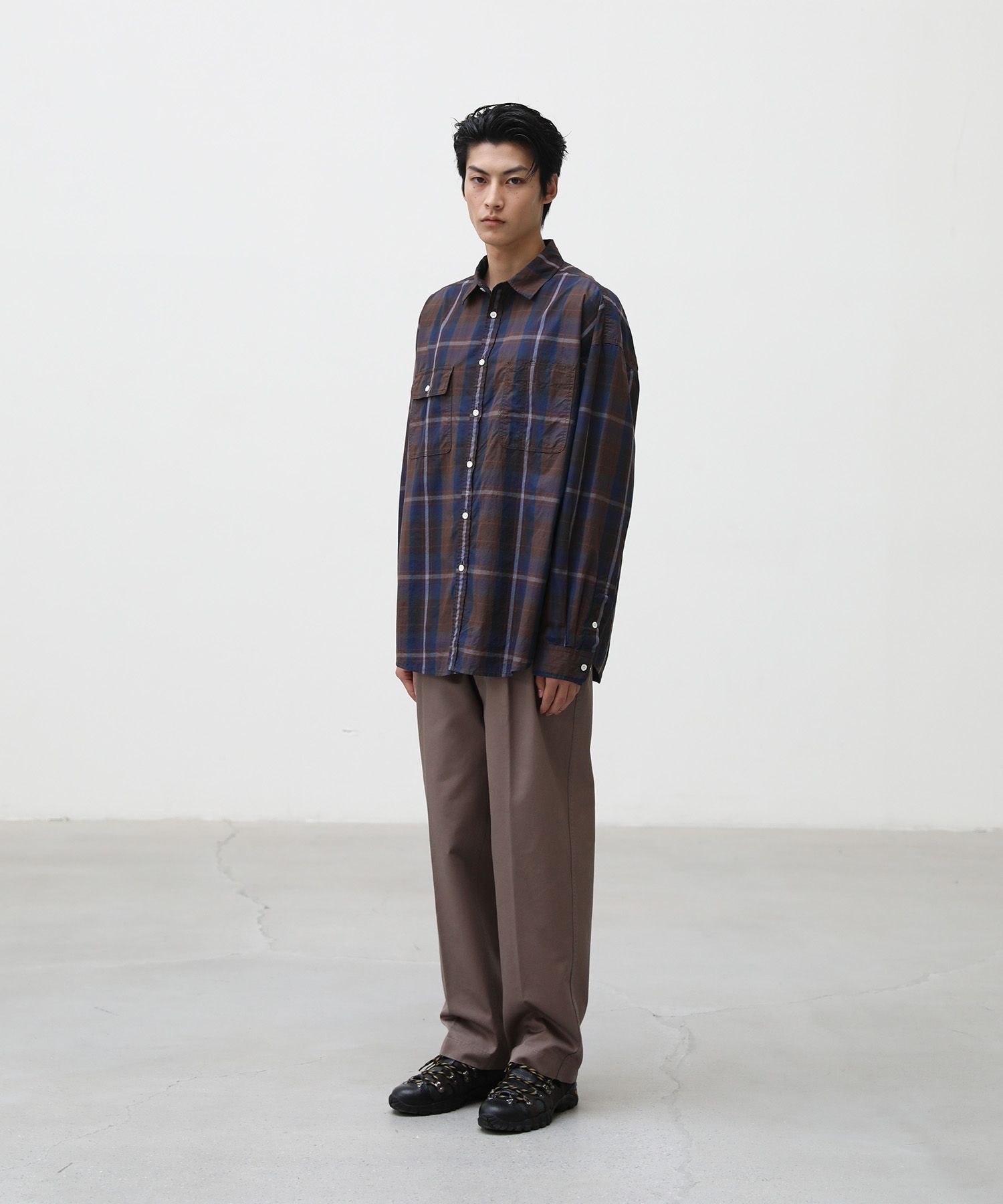 Portland Check Shirt（Brown Blue）