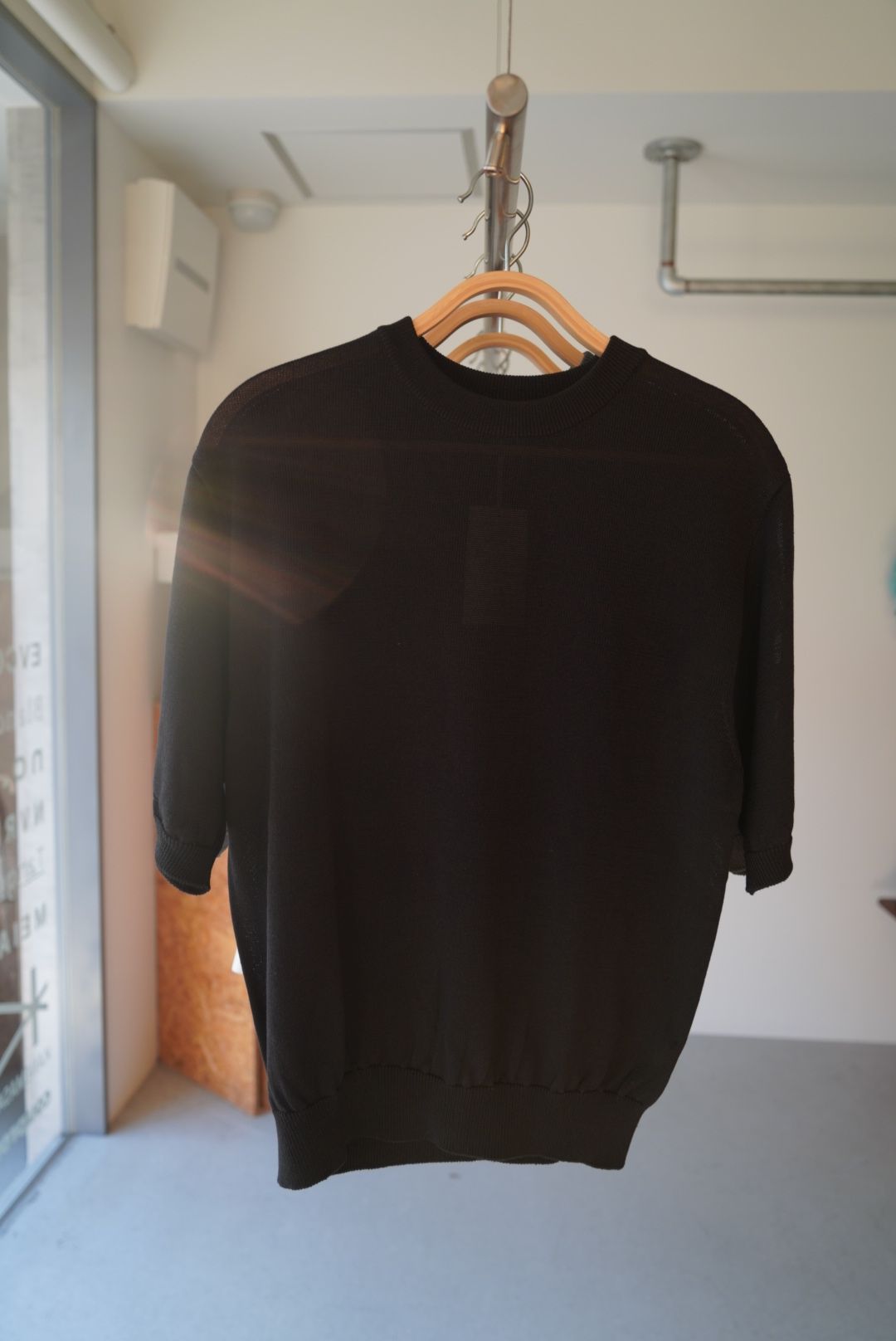 WIDE KNIT T-SHIRT(BLACK)