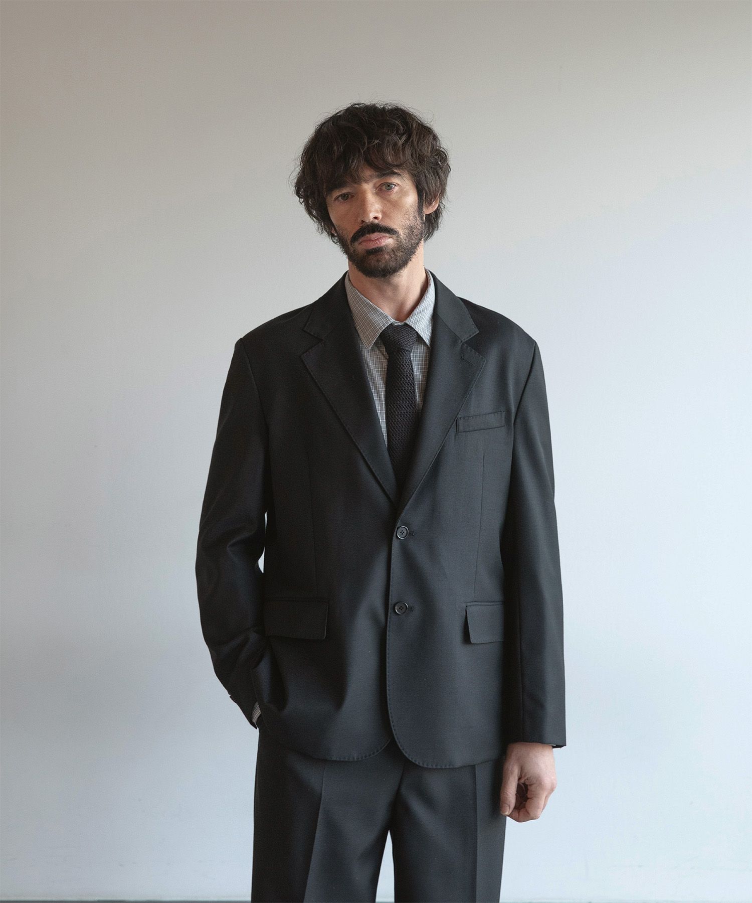 Legacy Single Wool Blazer（BLACK）