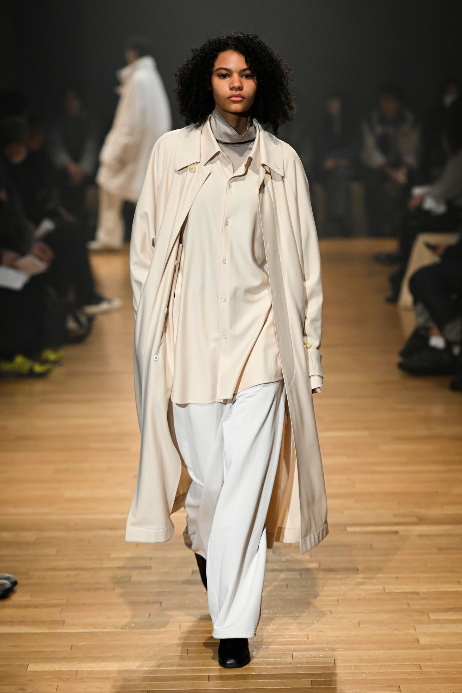 36G Wool Stripe Ideal Shirt（WHITE）