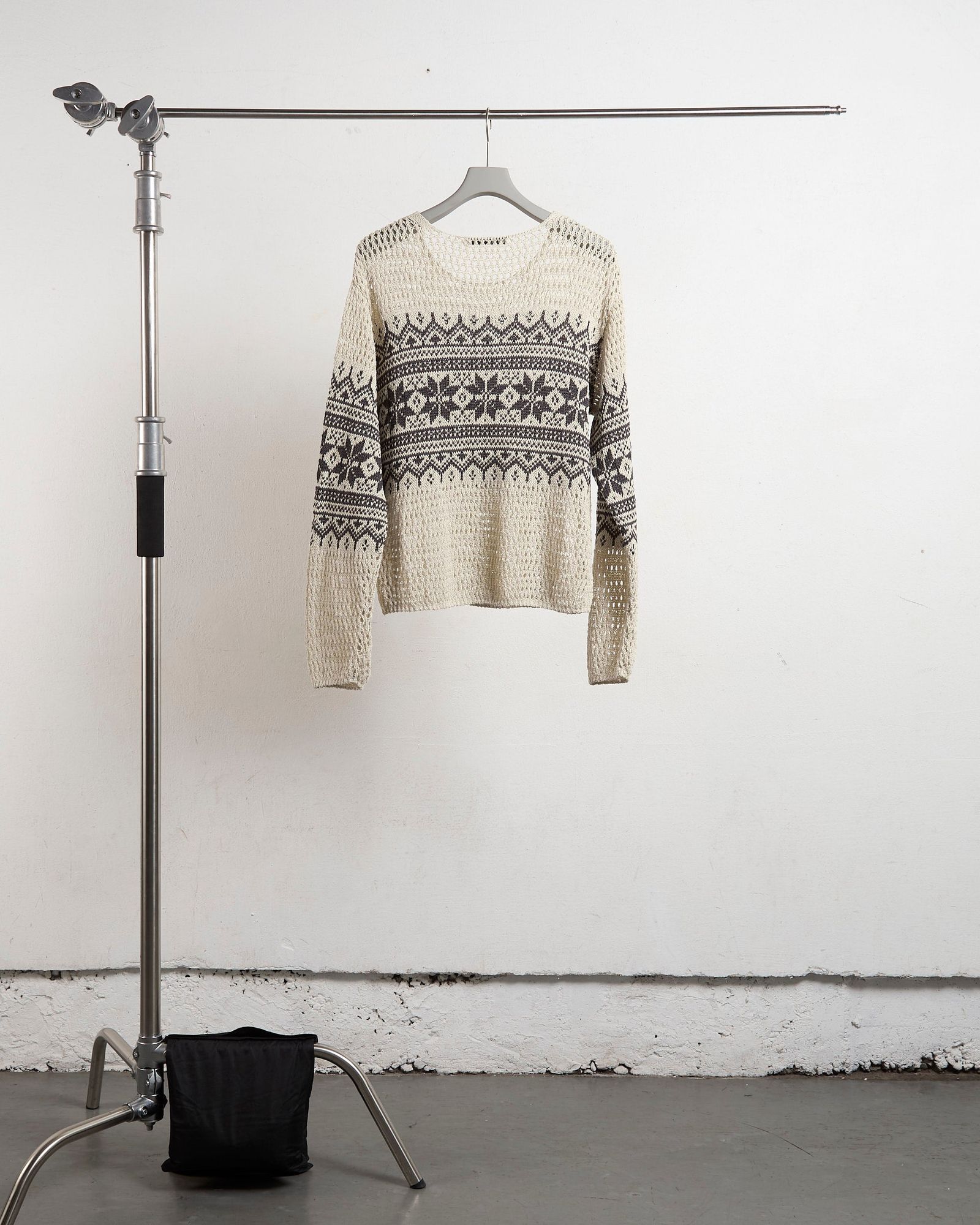 NVRFRGT(ネヴァーフォーゲット)NORDIC JACQUARD OPEN KNITTED