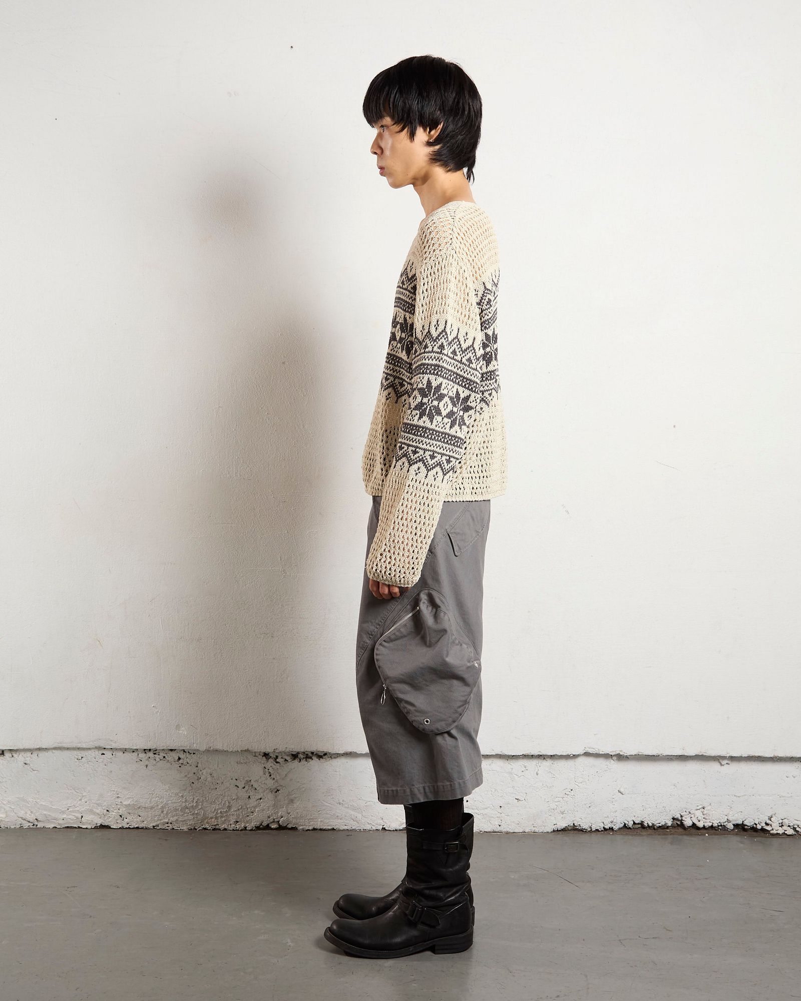 NVRFRGT(ネヴァーフォーゲット)NORDIC JACQUARD OPEN KNITTED