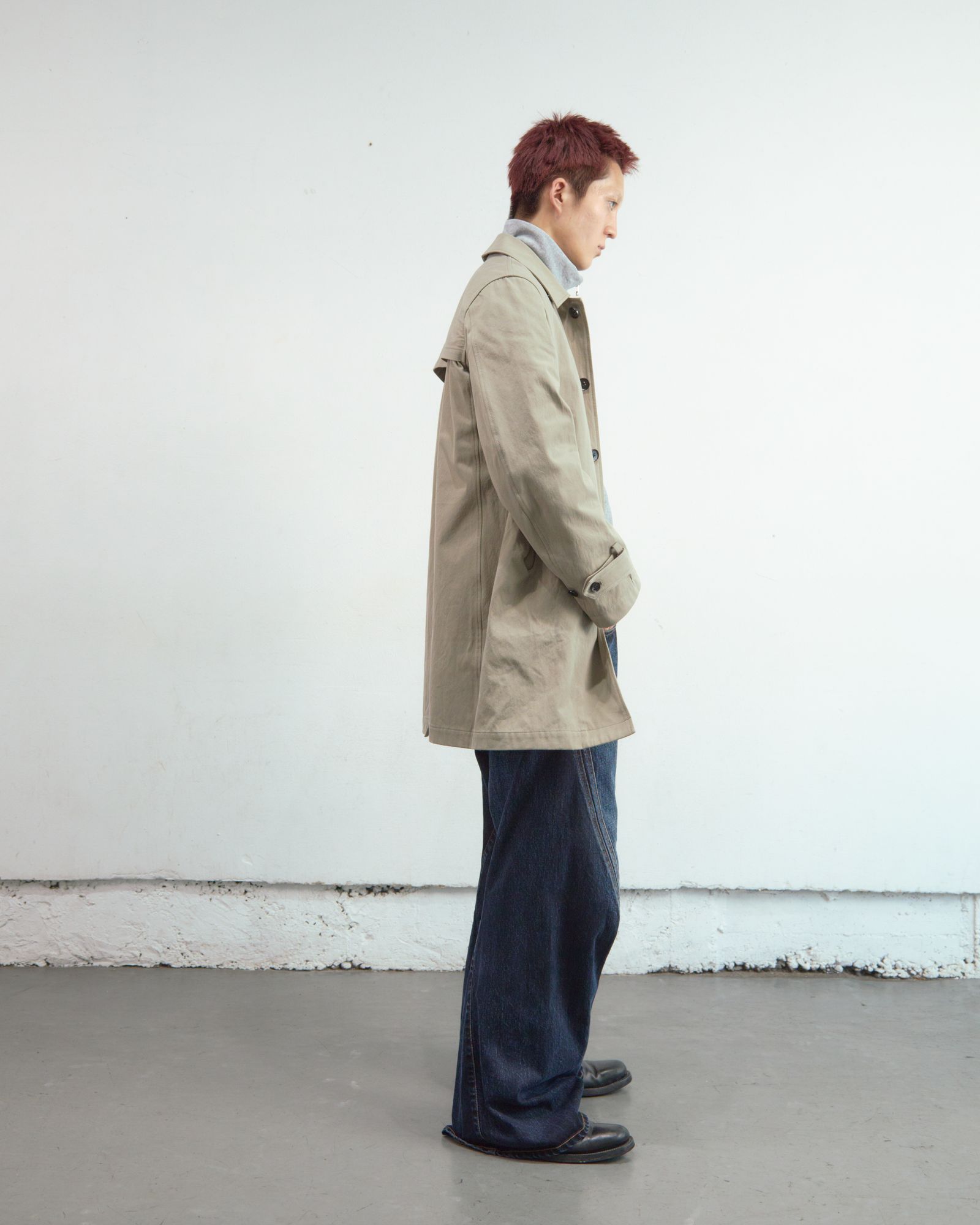 3D TWISTED WIDE LEG JEANS（DARK FADED INDIGO）