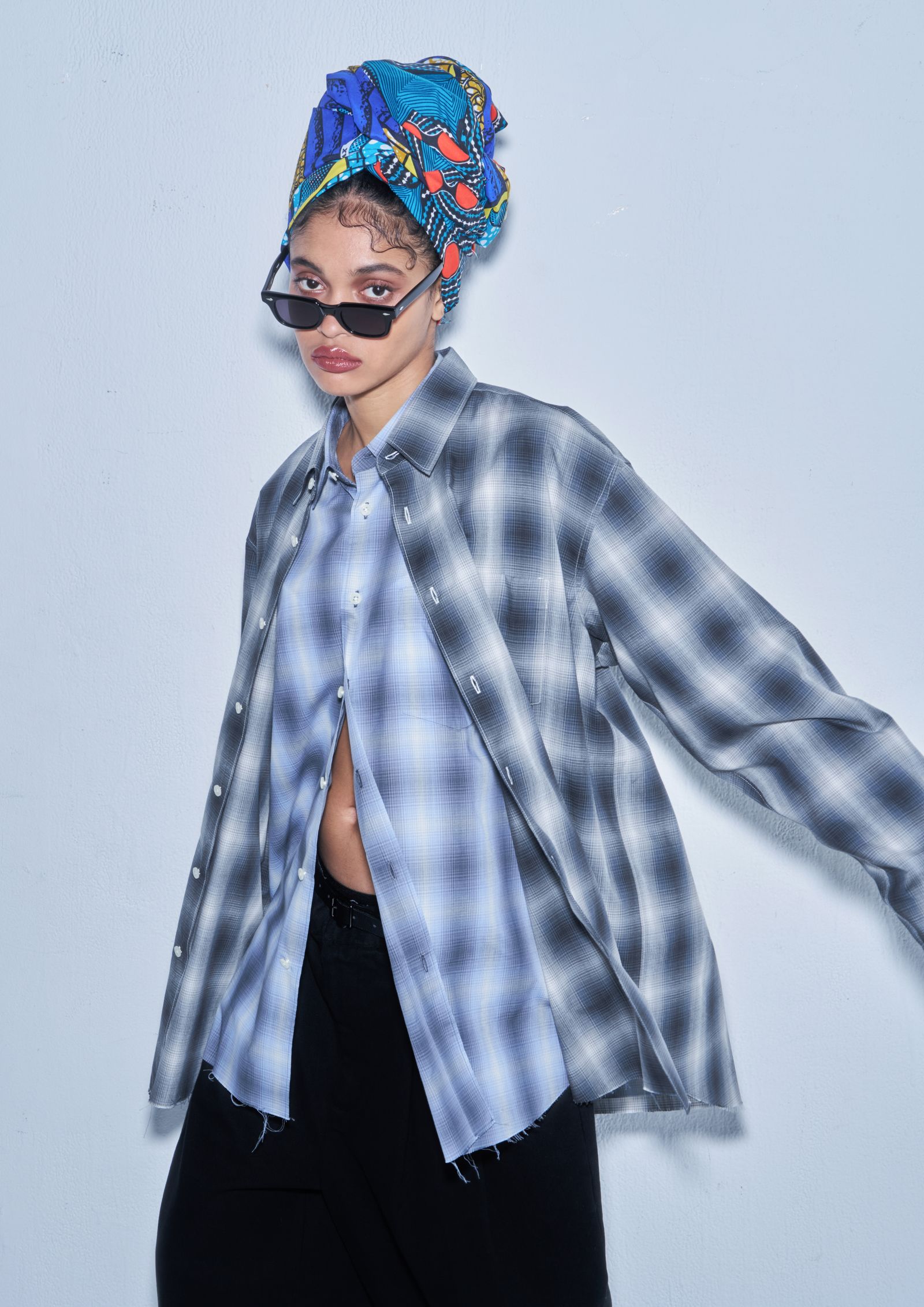 Prime Fit Lux Ombre Shirt（BLACK）