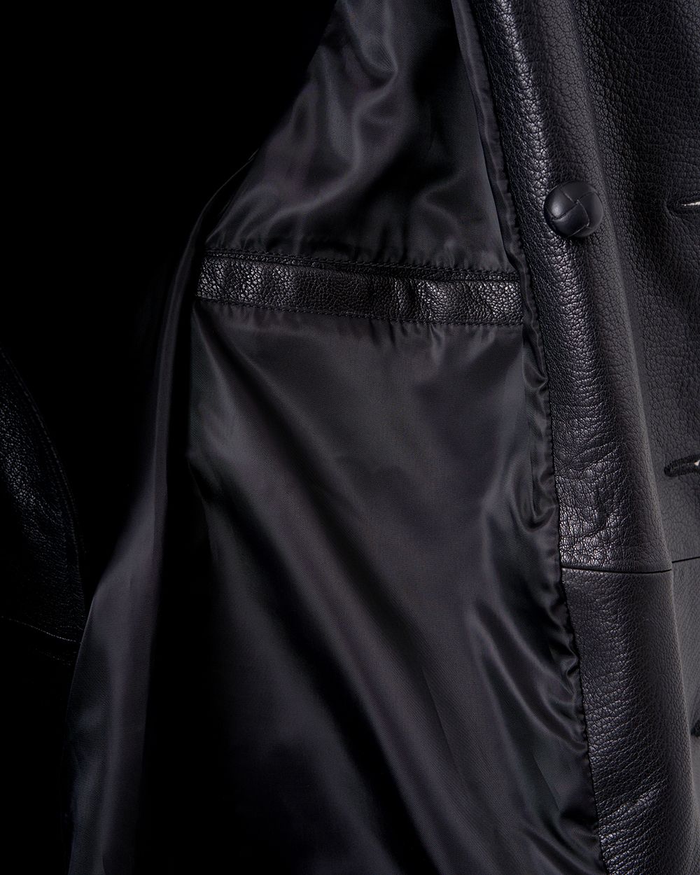 CCU LEATHER FORMAN COAT（BLACK）