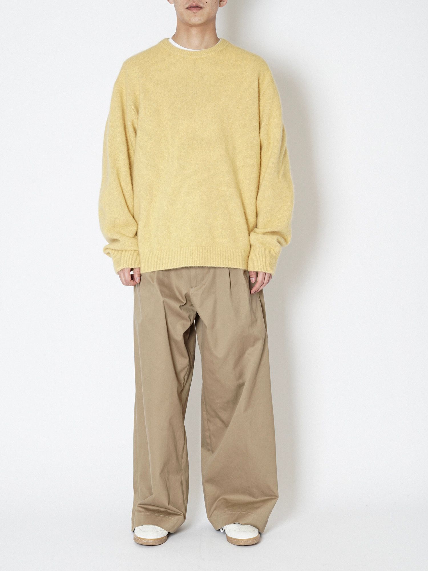 FOX CREW NECK KNIT（YELLOW）