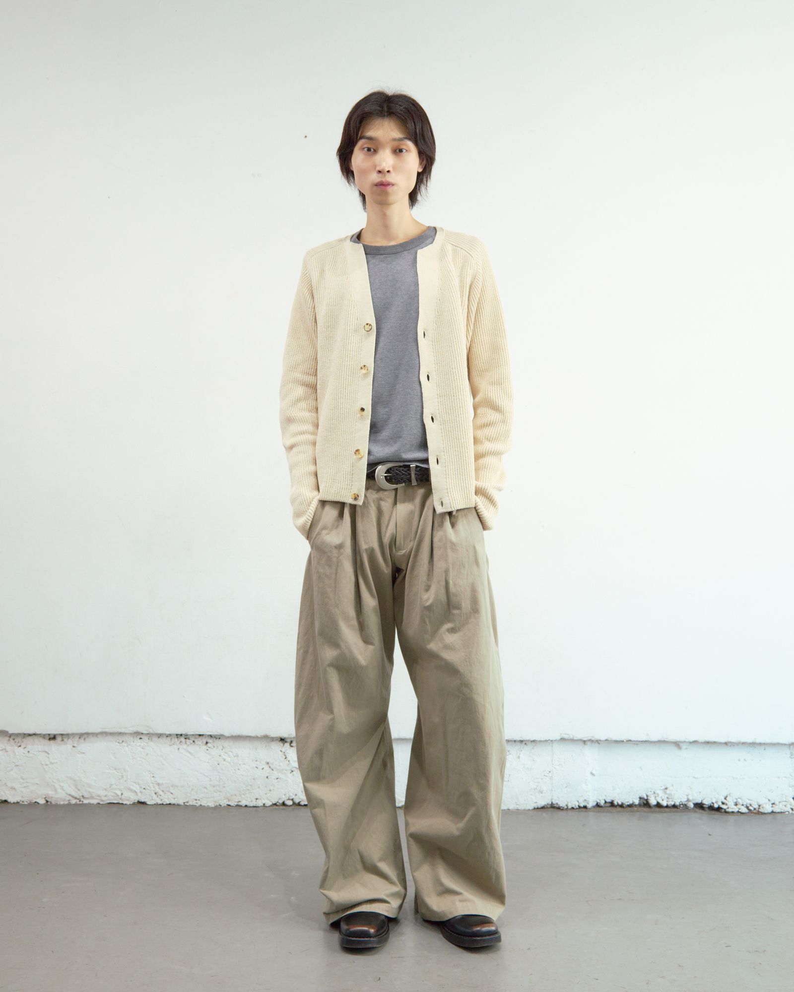 3.8 C LEATHER MESH BELT（BLACK）