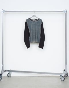 DIRTY DYED LONG SLEEVE BASEBALL T-SHIRT（MIDNIGHT）