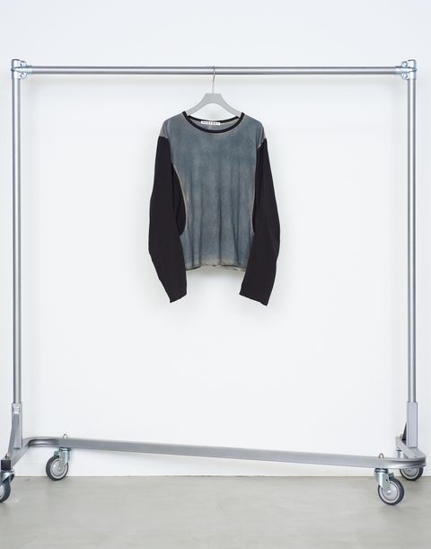 DIRTY DYED LONG SLEEVE BASEBALL T-SHIRT（MIDNIGHT）