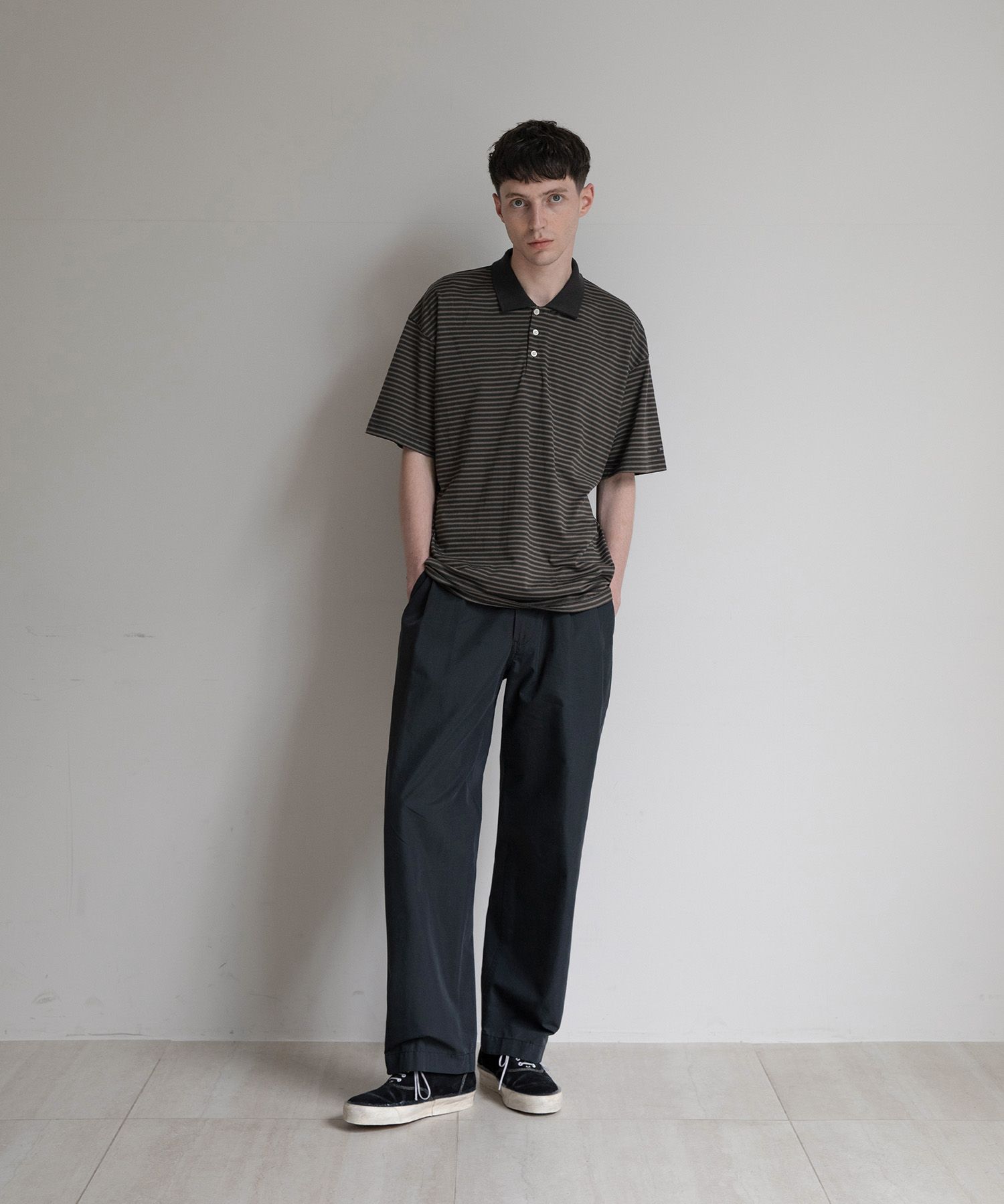 Brief Stripe Short Sleeve TEE（CHARCOAL）