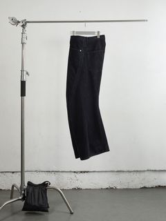3D TWISTED WIDE LEG JEANS / デニムパンツ / BLACK