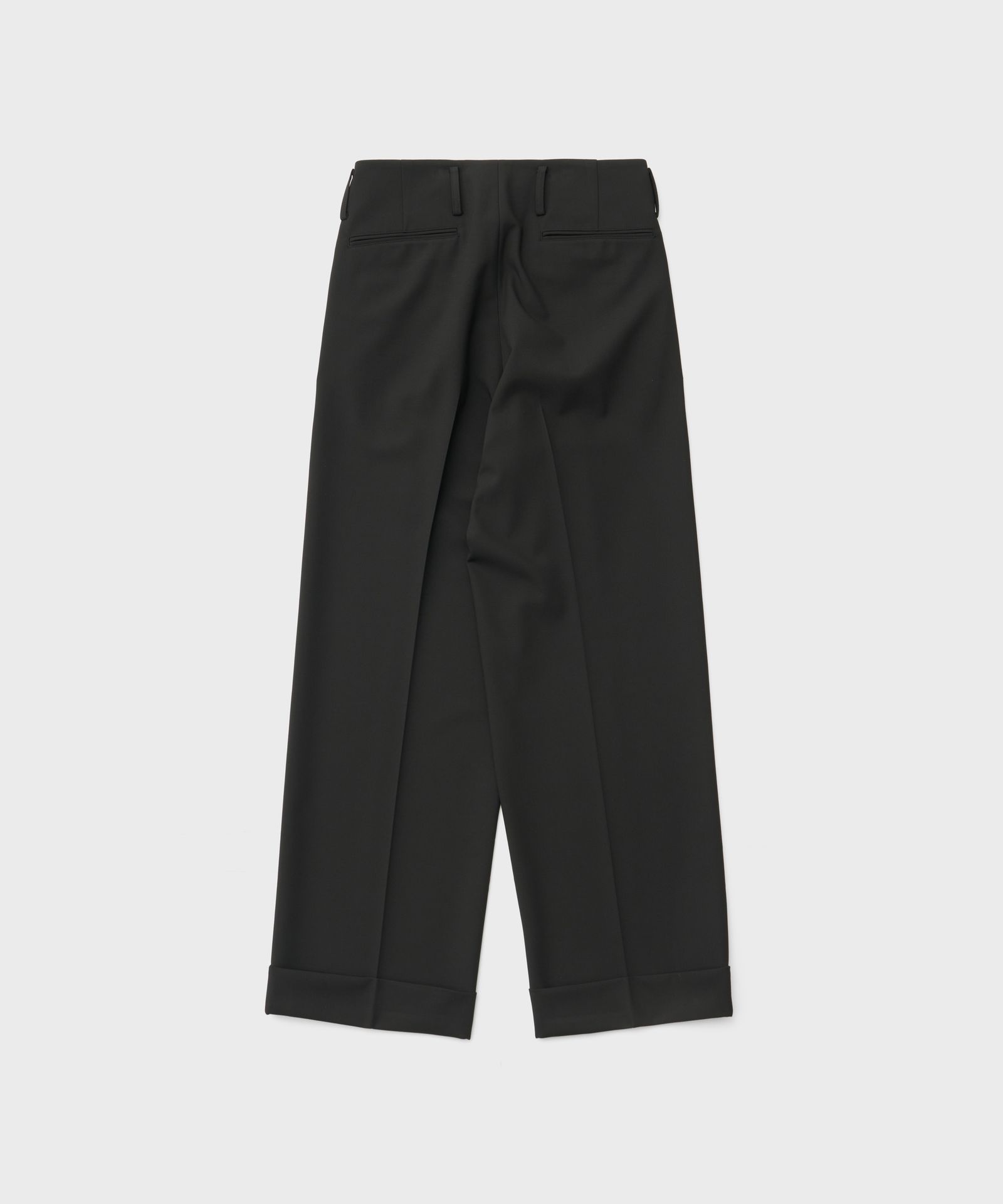 Flow Wide Turn-up Pants（BLACK）