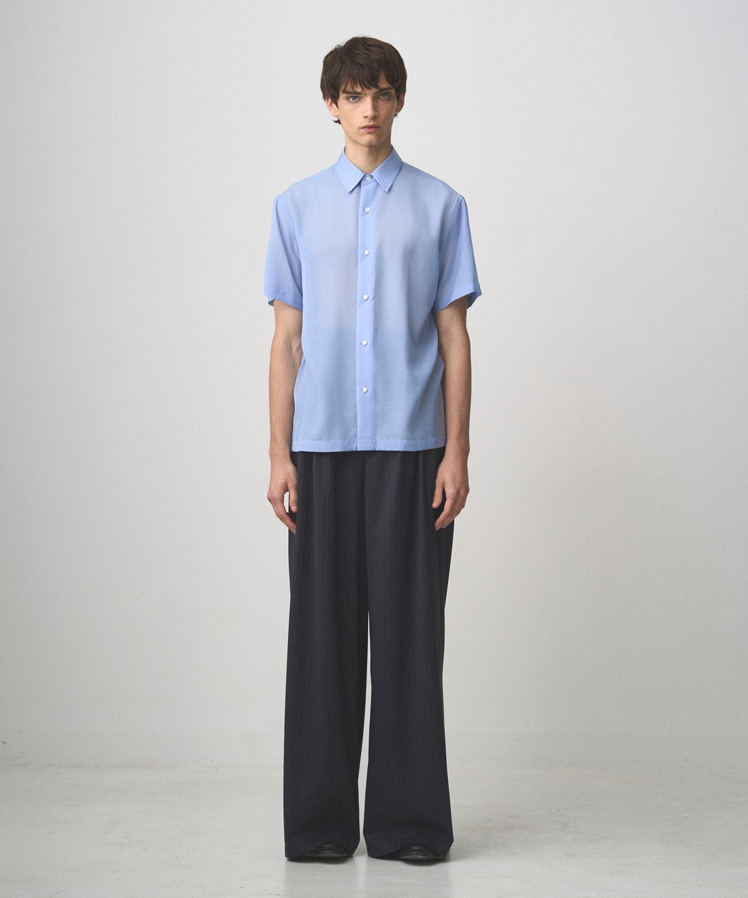 SHEER LIGHT S/S SHIRT（SAX）